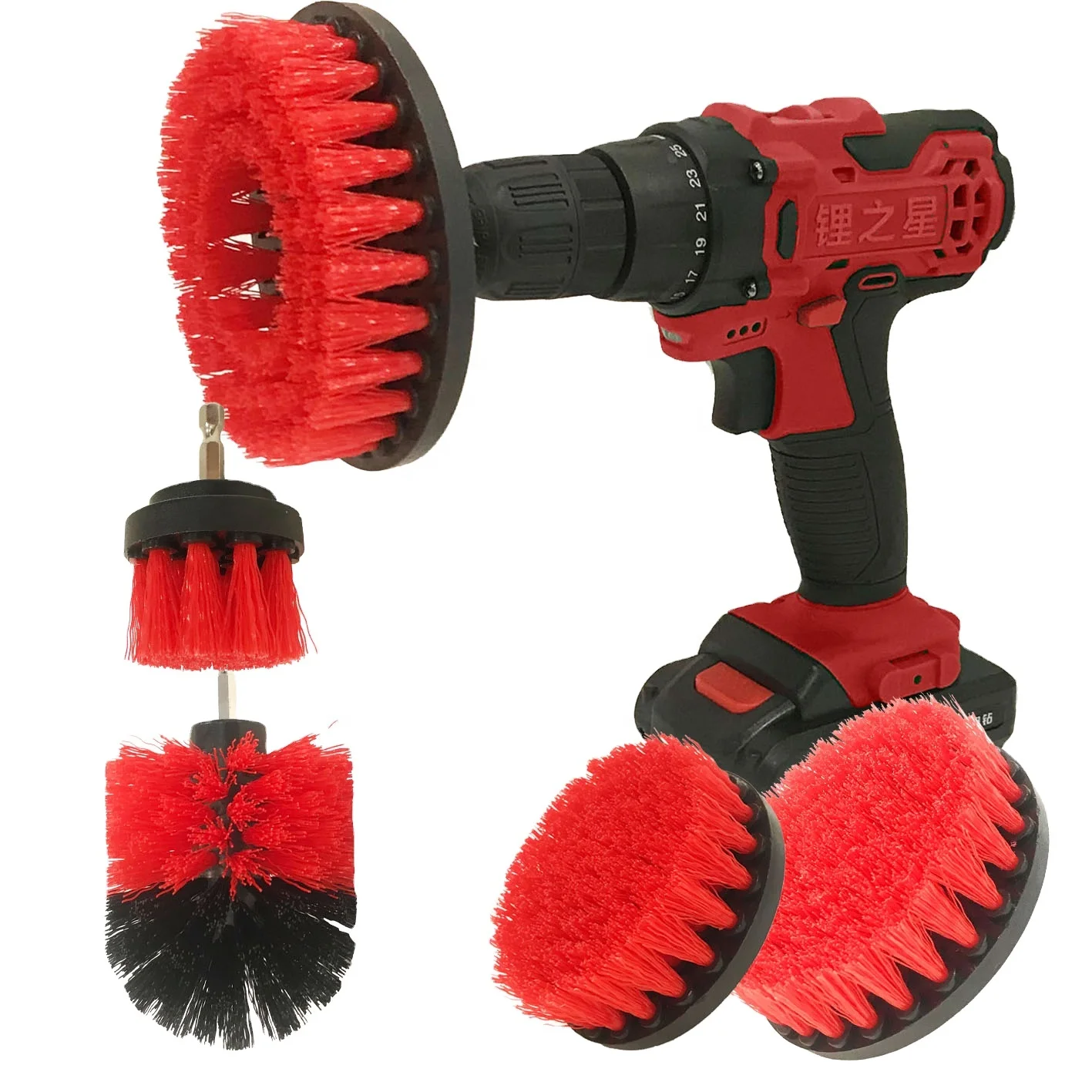 
5pcs set automatic spin drill brush for cleaning kitchen bathroom tile 