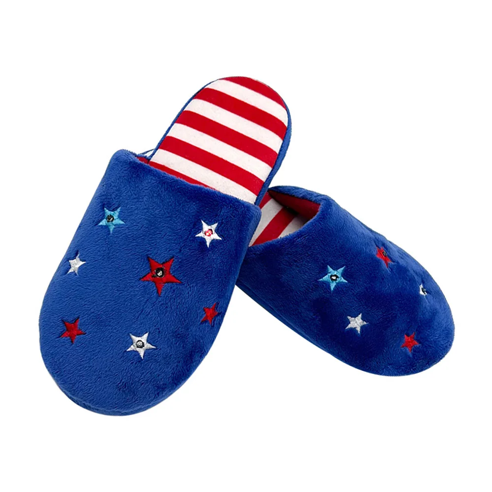Christmas Slippers For Women Men Soft Warm Cotton Bedroom Memory Foam Christmas Tree Light Up Slippers