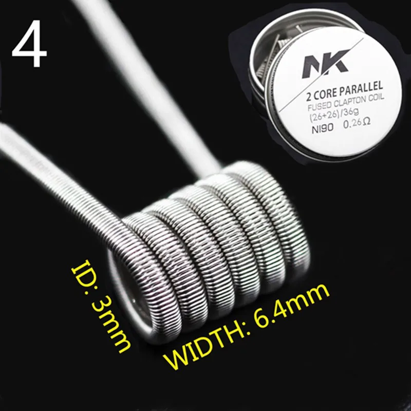 NK оптовая продажа oem готовый плавленый clapton prebuilt Nichrome n90 ni90 вейп катушка для rda rdta атомайзера