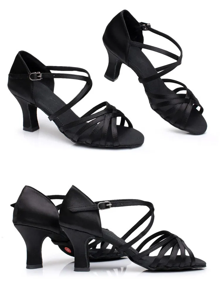 
lady latin shoes,children girls satin dance soft sole medium heels dress shoes 34-41# 