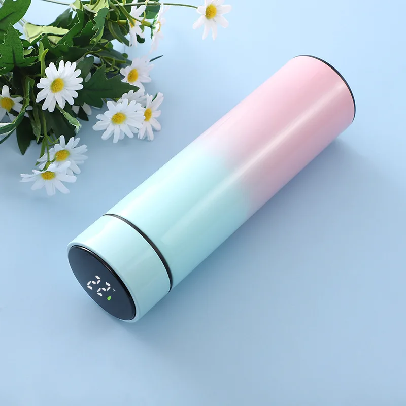 Горячая Распродажа популярный интеллектуальный градиентный цвет СВЕТОДИОДНЫЙ Цифровой температурный дисплей умный термос бутылка для воды