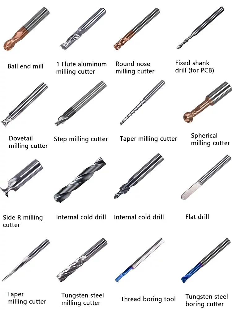 RST Solid Carbide Endmill Cnc Cutter Tool For Metal Milling Cutter Router Square Face End Mill Hrc 45/55/60/70