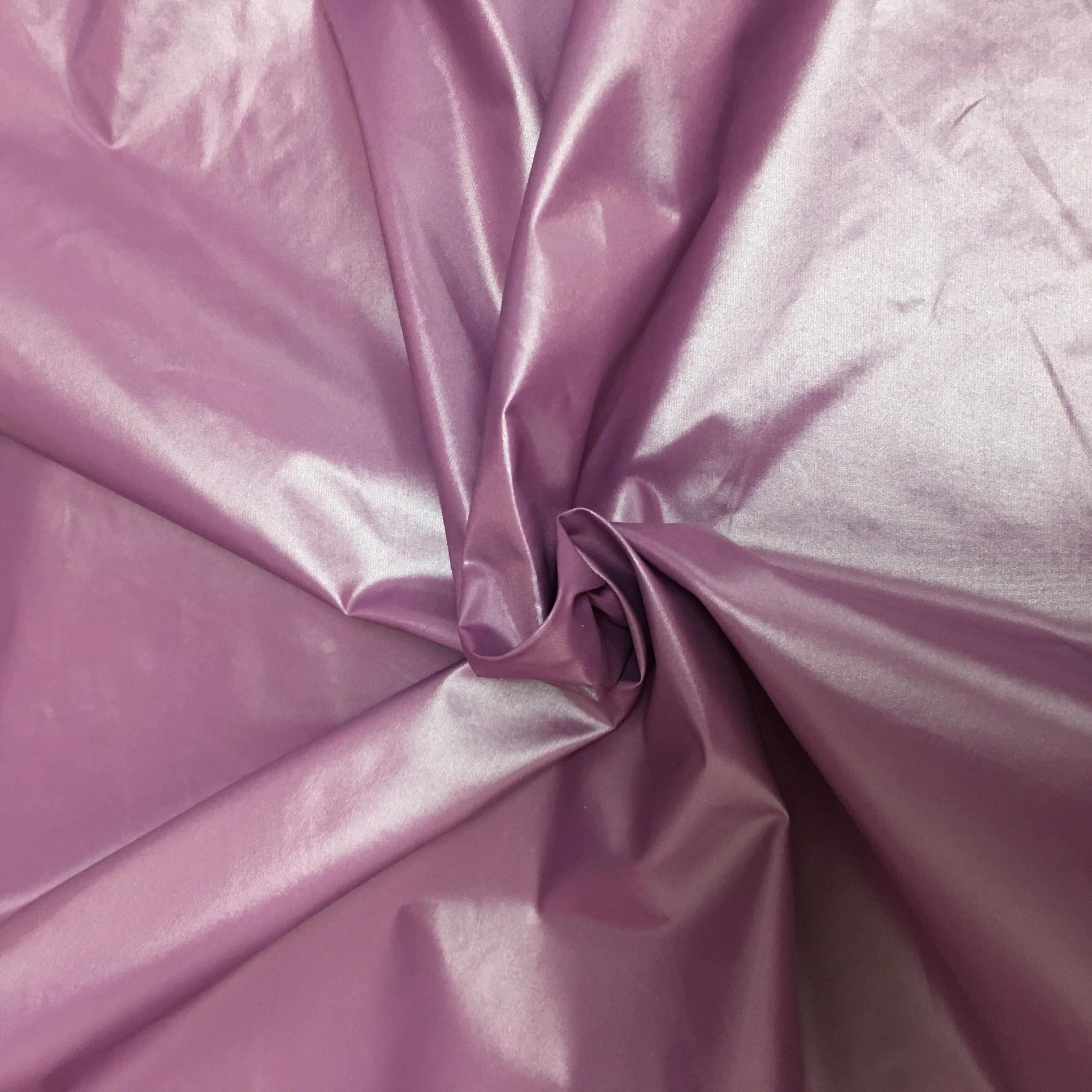 WUJIANG Beautiful Hot Sale plain weave 20D 380T 400T 420T 100% Nylon taffeta cire satine  Jacket Downwear fabrics