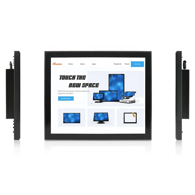 Промышленная панель ПК i5-J1900 17 дюймов сенсорный экран все в одном ПК 4 Гб + 128 Гб SSD