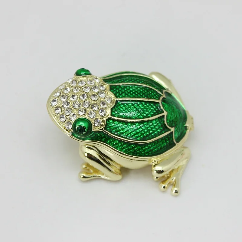 SHINNYGIFTS шкатулка для оловянной лягушки ручной работы металлическая ювелирных украшений декоративные шкатулки дома