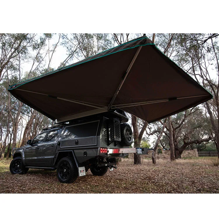 Free Standing 270 Round Sildout Tent Outdoor Car Side Awning For Camping Suv