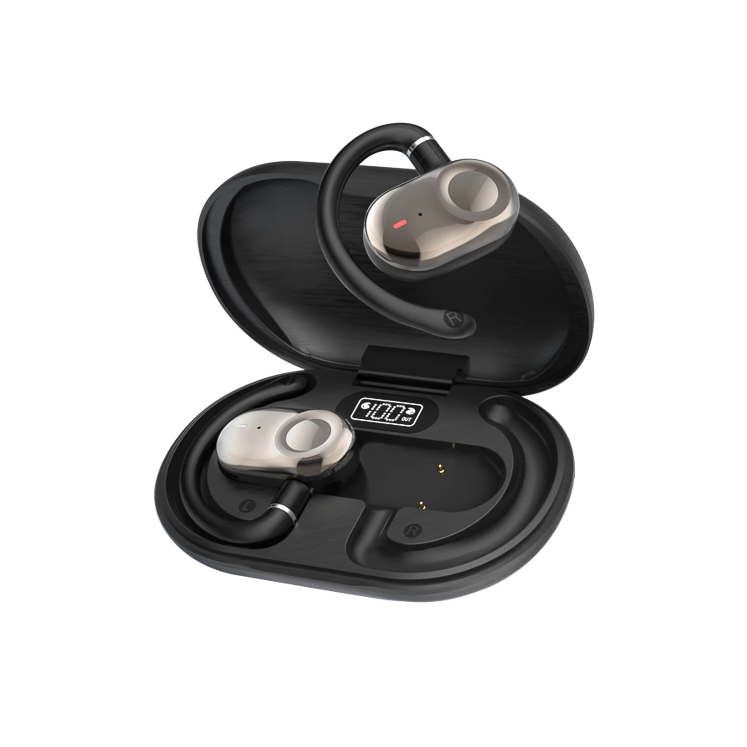 True Wireless Sport Headset TWS Earbuds with Charging Case Waterproof wireless Earphones Digital Display Battery Indicator