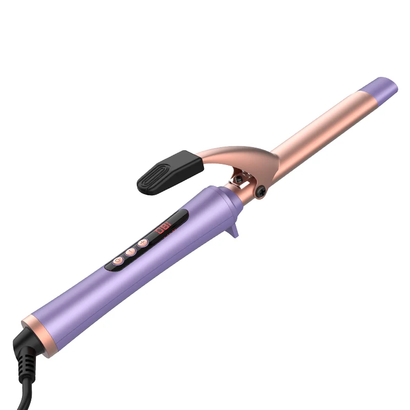 New product hair curler ceramic hair care barrels electric rotating curling iron curling wand with LCD display