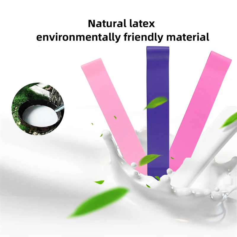 MKAS Custom logo rubber bands set Elastic Latex exercise bands Fitness Natural Latex Resistance Band Set