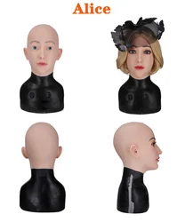 Halloween Crossdresser Realistic Goddess Face full head Mask female Silicone mask