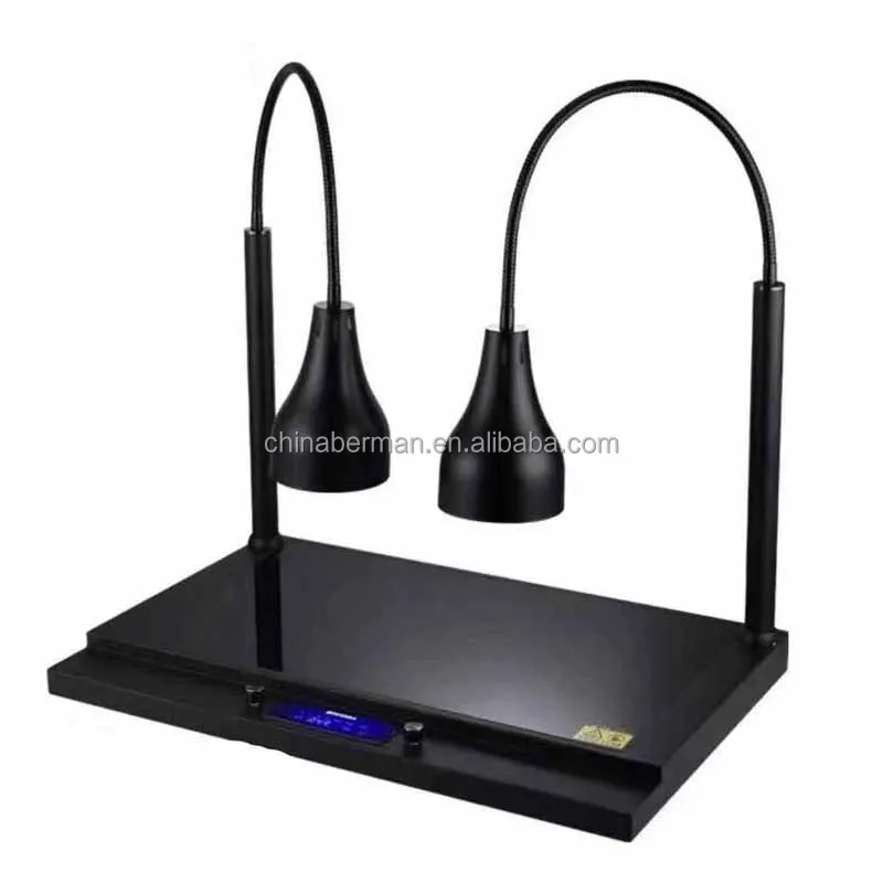 New item hotel black modern electric buffet display food warmer infrared lamp for restaurant