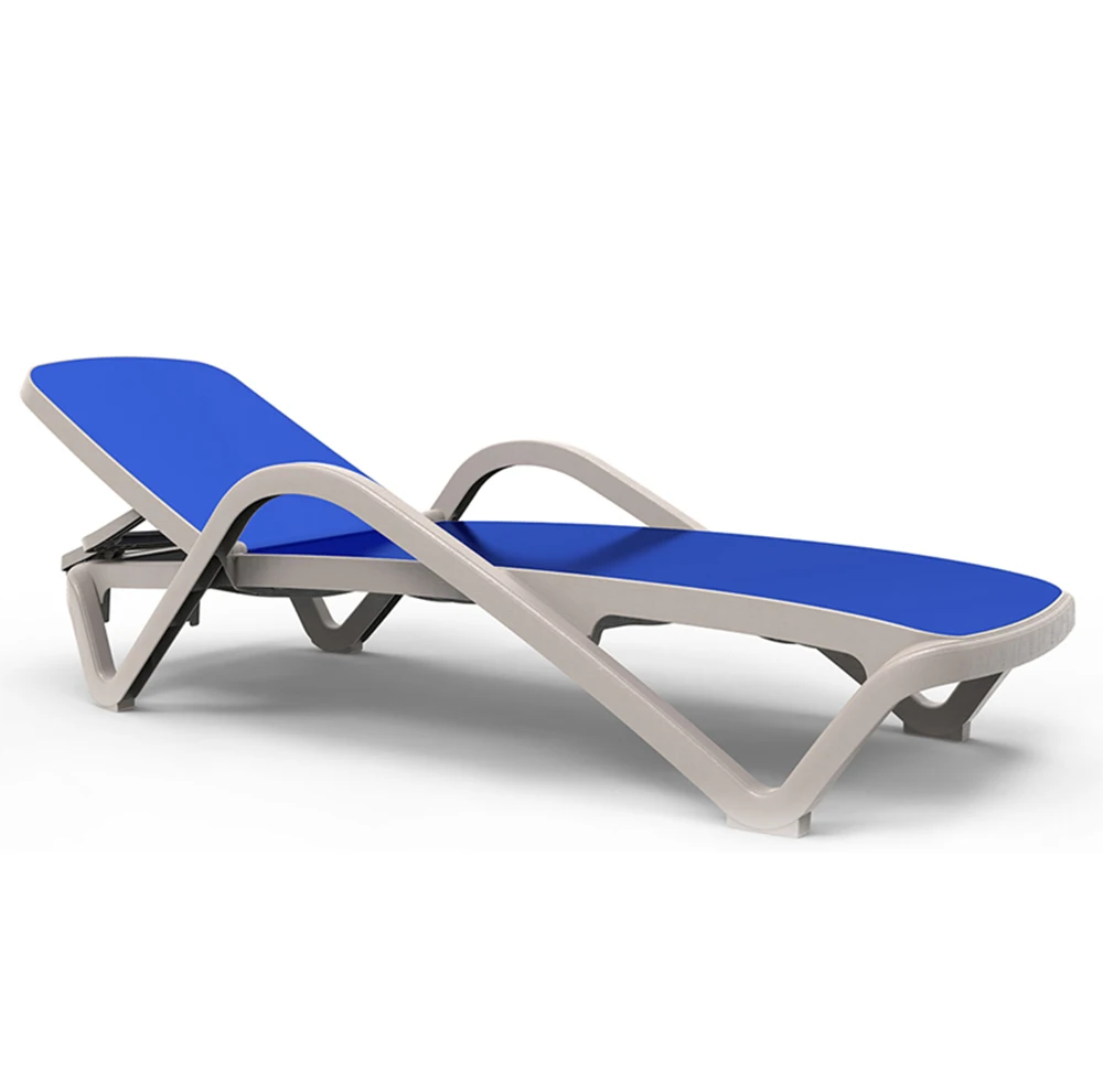 High End Style Sunbed Furniture Hotel Plastic Modern Chaise Lounge