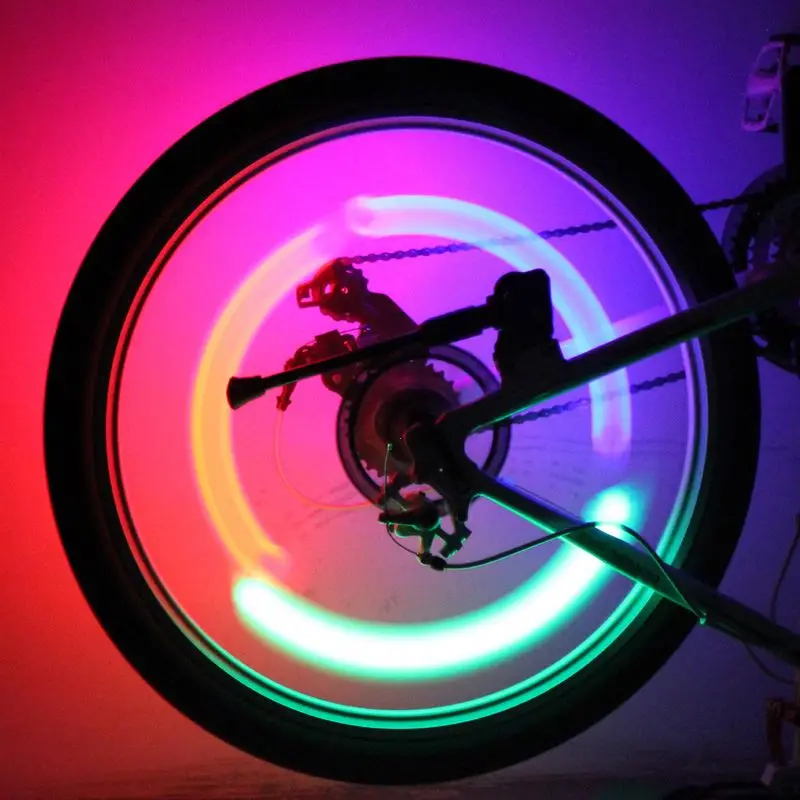 Istaride Bicycle Spoke Tire Wire Silicone Wheel LED Bright Flash Lights Bicycle Accessories Bike Night  Lights