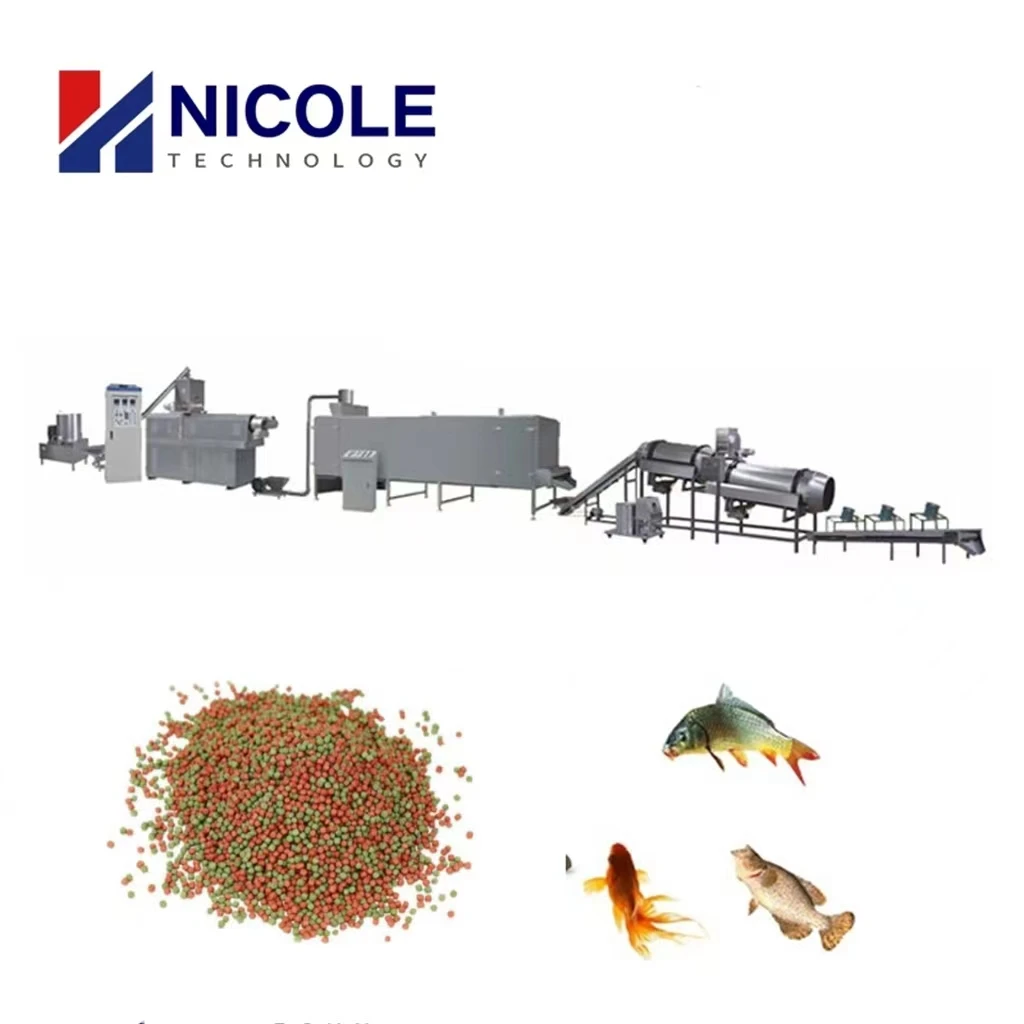 Full Automatic Fish Floating Aquatic Feed Pellet Processing Production Line Making Machine