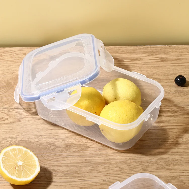Large capacity Kitchen picnic food Storage Container microwave safe leakproof plastic crisper box 3PCS set