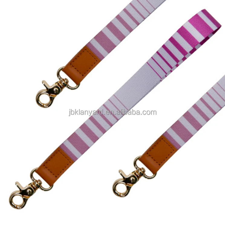 Factory Manufacturer Custom Print Short Wristband Phone Card Holder PU Leather Lanyard With Logo