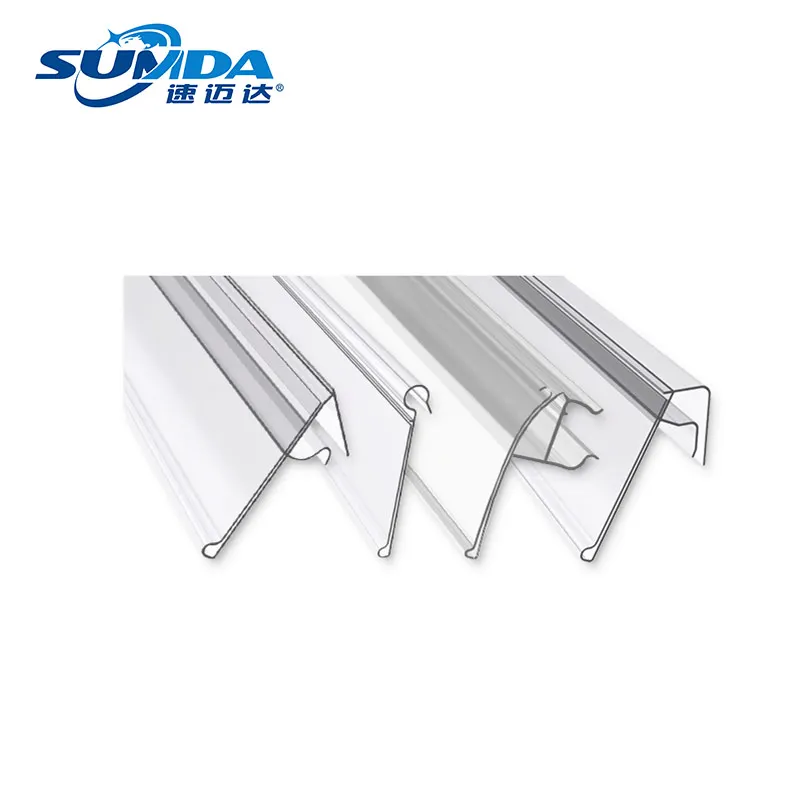 Customization Multi Styles Clear Plastic Shelf Price Label Holder