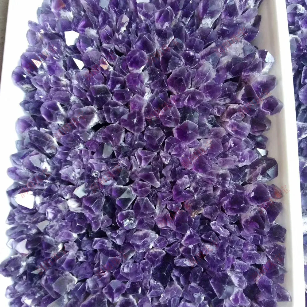 Wholesale Home Decoration Natural Crystal Crafts Healing Stones Irregular Rough Cluster Amethyst Geode