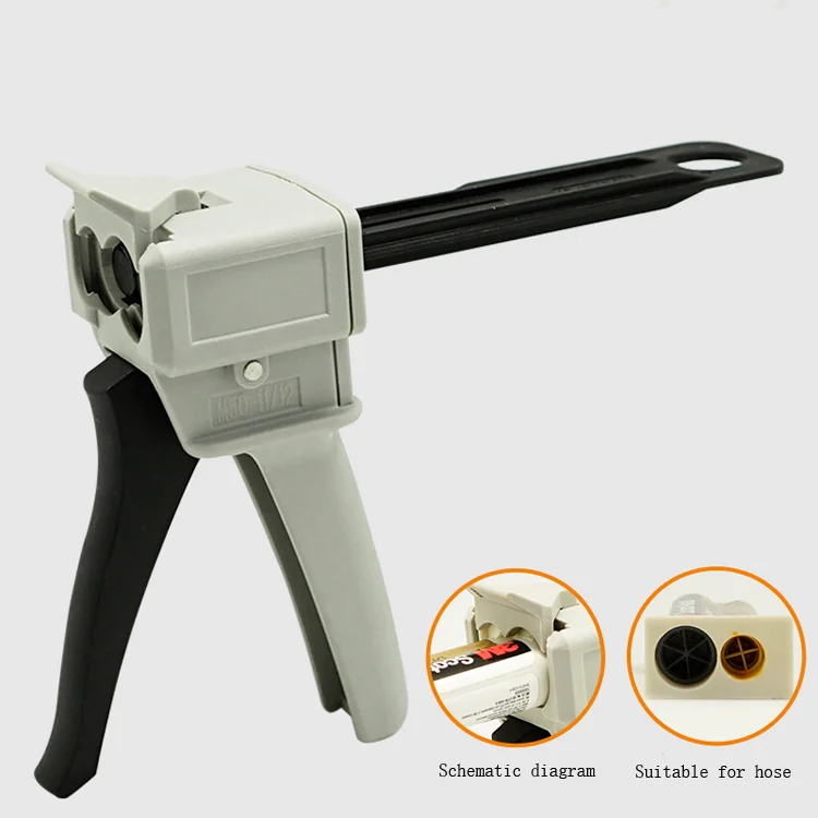 AB Glue Manual 1 1 Two-Component 2 1 Universal Silicone Rubber 50ml Gun Gun Use 4 1 and 10 1 Caulking Gun
