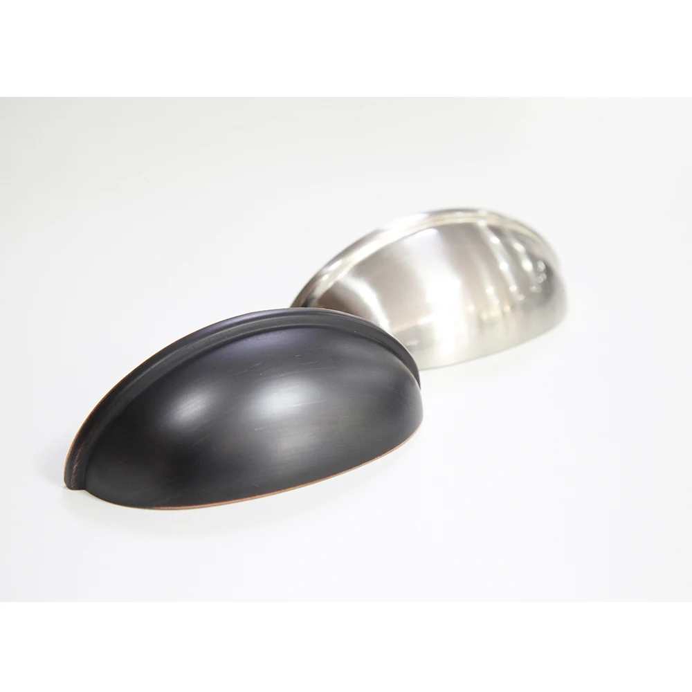 Satin Zinc Alloy Fancy New Cabinet Drawer Pull Handle Shell Style Handle cup handle