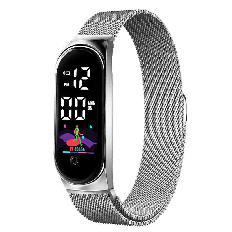 Fashion Sports Watch Waterproof Luminous Kids Digital Watch Touch Screen Electronic LED Watch