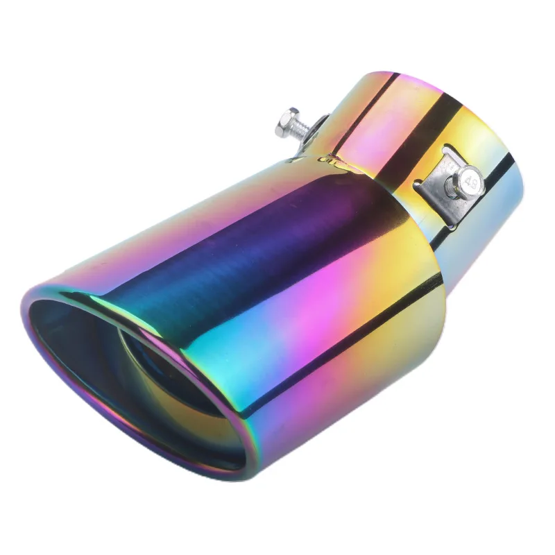 Car Auto Exhaust Muffler Tip Stainless Steel Pipe Chrome Trim Rear Tail Throat