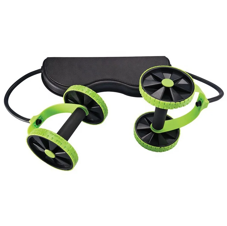 
Double AB Roller Wheel Exercise Equipment Abdominal Workout Machine, Ideal Men Women Home Gym Coaster Pull 