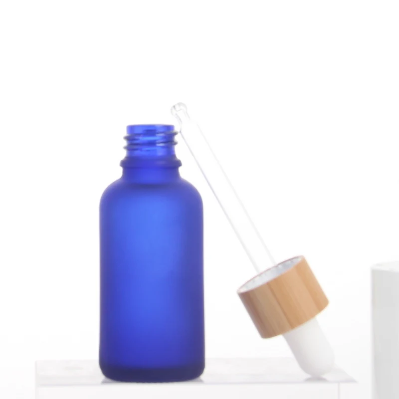 5ml-100ml Home Use Bamboo Skincare Essential Oil Bottle 1 OZ Bamboo Serum Bottle with Glass Pipette for Wholesale