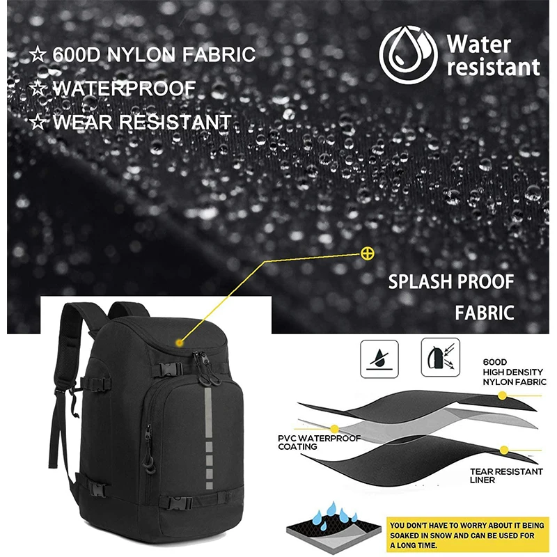 Hot Selling Ski Boot Bag Travel Backpack 50L Large Capacity for Helmet
