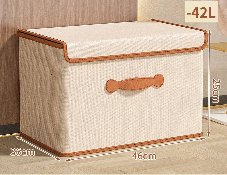 42LWardrobes Quilt Clothes Organizer Collapsible Boxes Multifunction Durable Foldable Storage Box With Lid