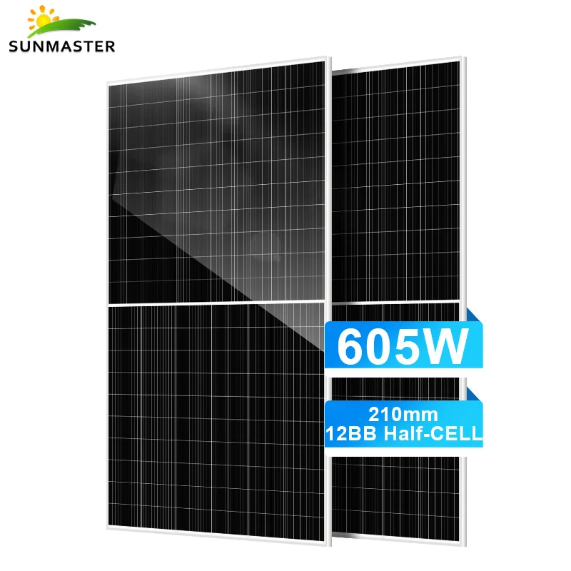 Sunmaster Оптовые стеклянные Солнечные фотоэлектрические сети лучшее предложение 550w 400 Вт 500w 450w 700w 540w Стекло поликристаллические солнечные панели