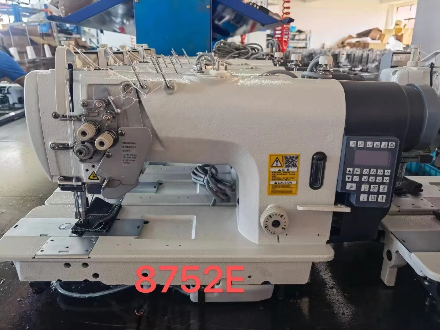 QK-8752E-D4 двухигольная Тяжелая швейная машина компьютерная автоматическая промышленная