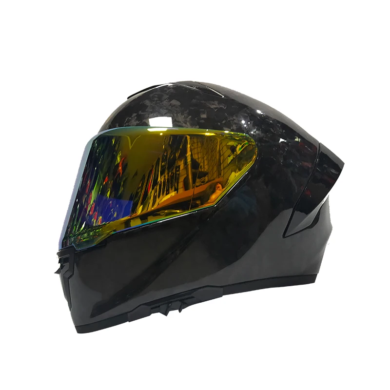 Fashion Style High Quality Carbon Fiber Full Face Helmet Street Bike Helmet Safe Riding Adult Women and Men Helmet