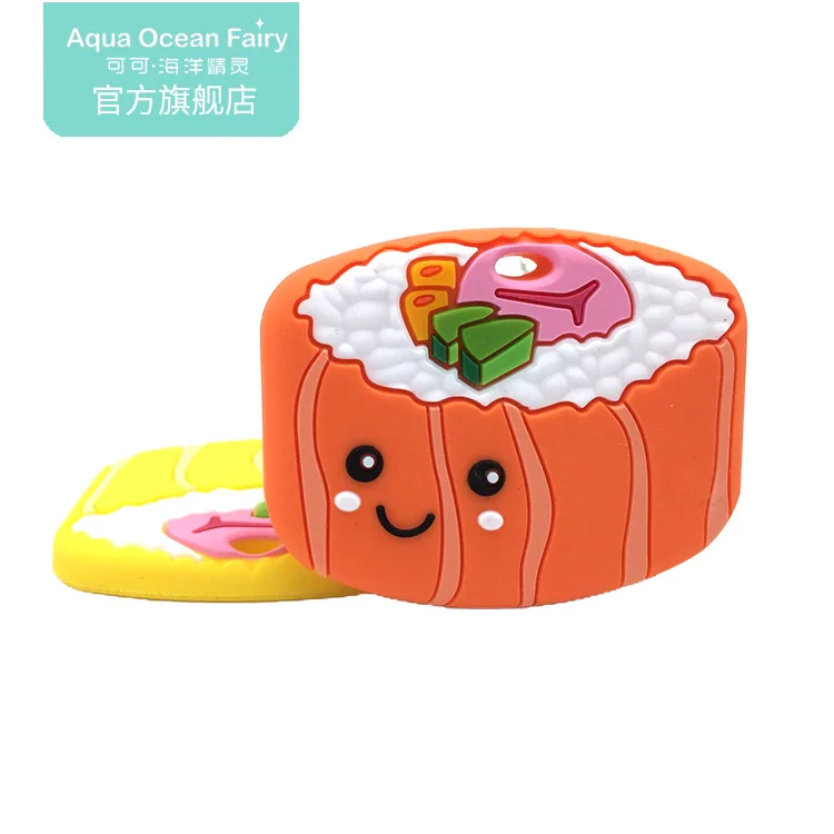 BPA Free Wholesale Customized Sushi Silicone Teether Baby Silicone Teether Toy