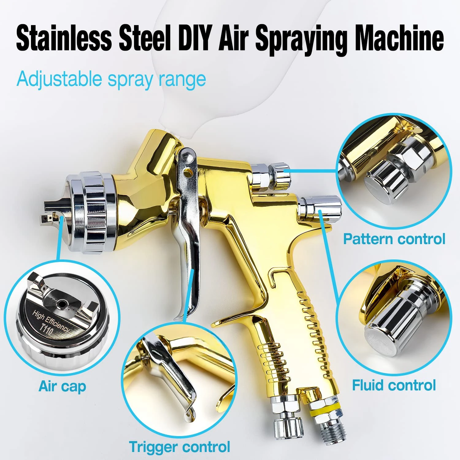Handheld Pneumatic Spray Gun GTi Type Auto Woodworking Furniture Multi-Functional Automatic Spraying Tool