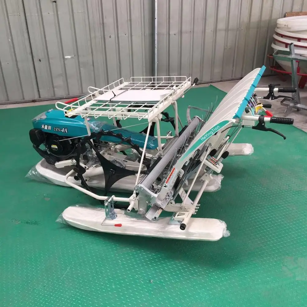 Rice seedling transplanting machine