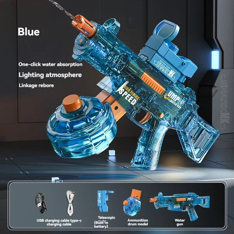 2024 Новый электрический водяной пистолет UMP45 детский игрушечный Автоматический для летнего водного боя