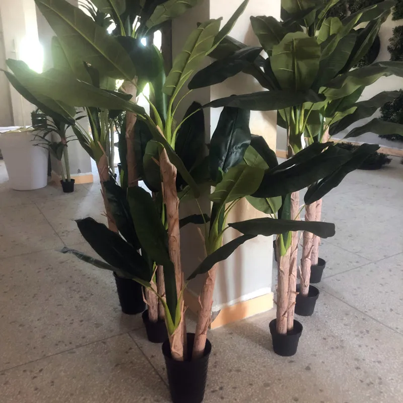Manmade high simulation plastic bonsai plant 1.8m 6ft fake tree artificial banana tree on sale