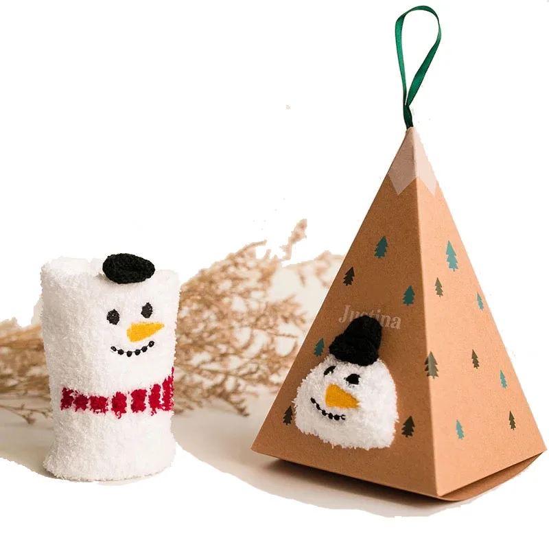 Пушистые вязаные тапочки, Флисовые женские носки, оптовая продажа, подарок, с головой кролика, милые носки с животными