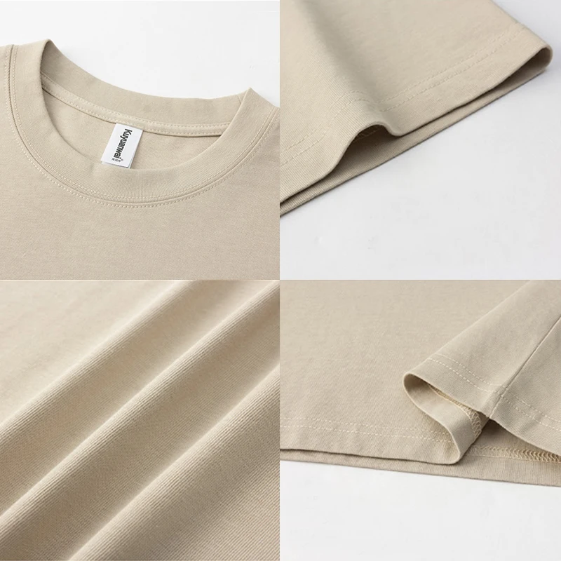 solid color unisex 100% Cotton 240gsm mens Tops O-neck Sport custom logo multi color  oversize blank T Shirts