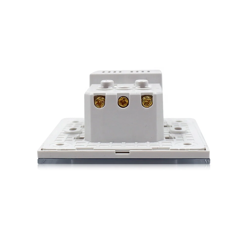European standard wall schuko socket with 2 USB charger ports electrical 1 gang socket outlet with usb