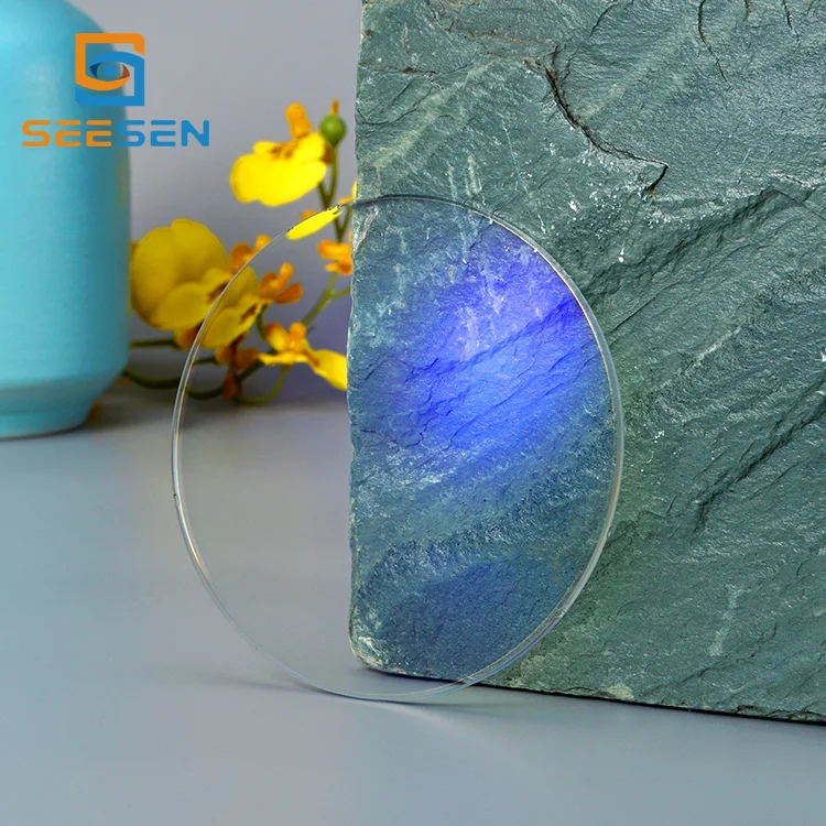 Cr39 1.56/ 1.61/ 1.67/ 1.74 and 1.59 PC anti blue light with AR coating glasses lenses for blue cut lenses