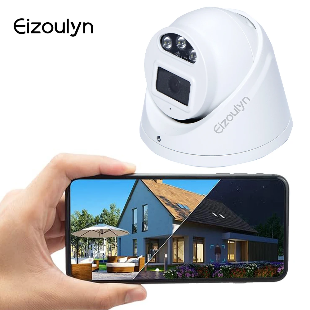 Eizoulyn 2023 8MP CCTV IP POE Camera 4K Professional Network Security CCTV Cameras IP66 Dome camera