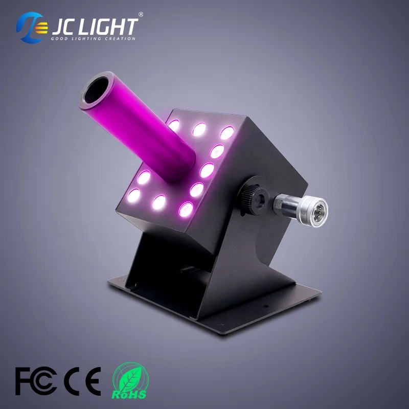 Angle Adjustable Co2 Cannon Cryo Rgb Jet Co2 Machine Stage 12x3w Dmx Controlled Smoke Effect Co2 Jet Machine