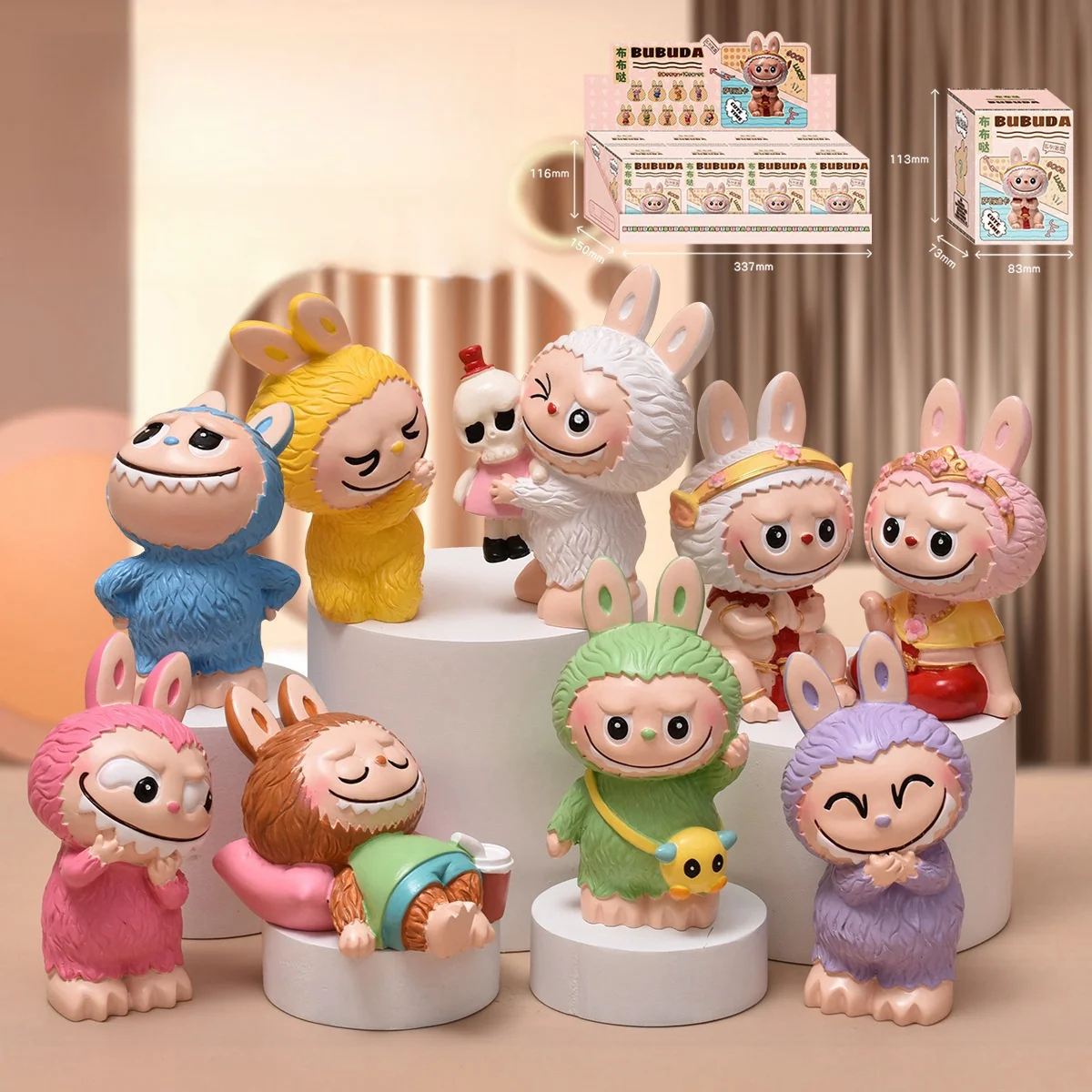 Hot Sale Popmart Cute Mini Cat Home Decoration Cute Animal  Blind Box Creative  Office Desktop Decoration Labubu Toy