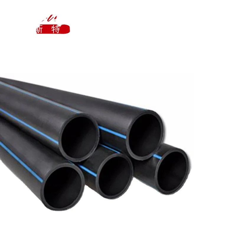  Pe 100Pe80 Sdr 11 Hdpe трубы для водоснабжения и канализации 4 дюйма Труба ПНД пластиковые фитинги Черный стыковой сварки типа