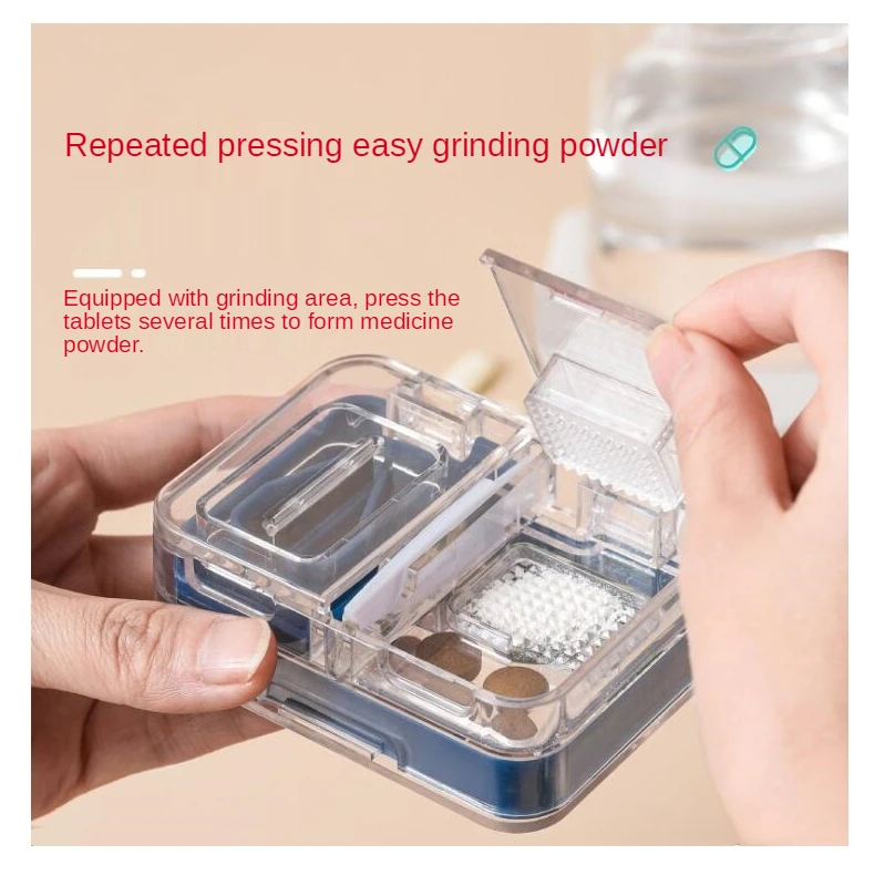 Multifunctional Tablet Grinder Powder Pill Cutter Pills Medicine Crusher Grinder Splitter Tablet Divider Cutter Storage H1119
