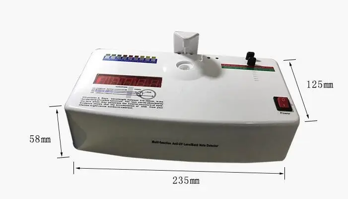 UV Lens Tester Anti-radiation Ultraviolet Testing Equipment Charging UV400 Optical Tester Machine