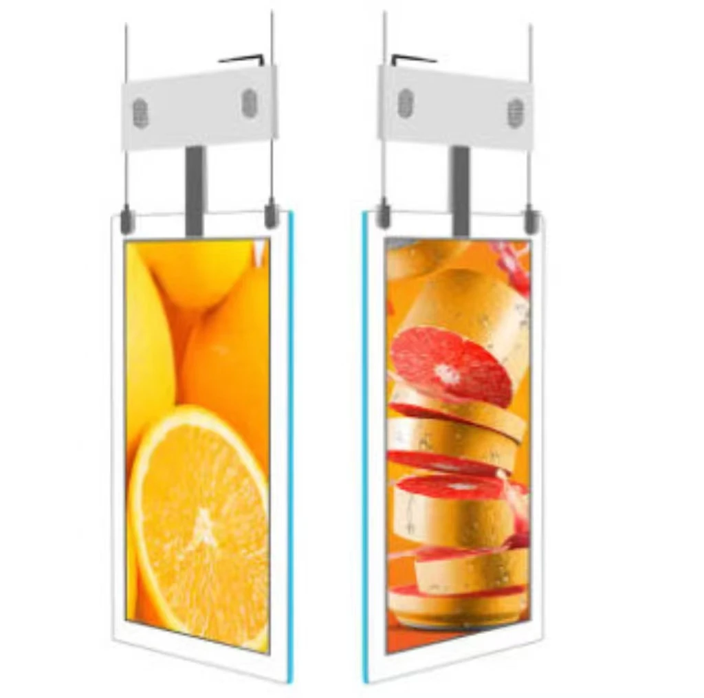 55 inch hanging advertising machine display LCD smart TV network Android hanging transparent advertising display