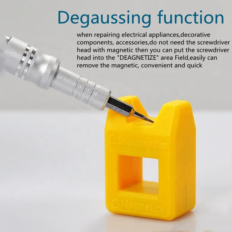 Mini Magnetic Pick Up Tool Magnetizer Degaussing Change Magnetism Tool Screw Bit Magnetic Repair Tool for Screwdriver Tips